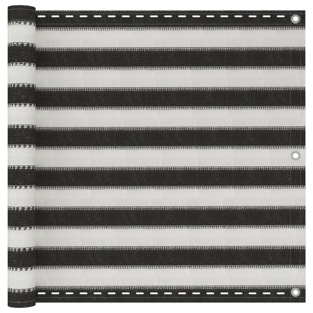 vidaXL Διαχωριστικό Βεράντας Ανθρακί και Λευκό 90 x 500 εκ. από HDPE