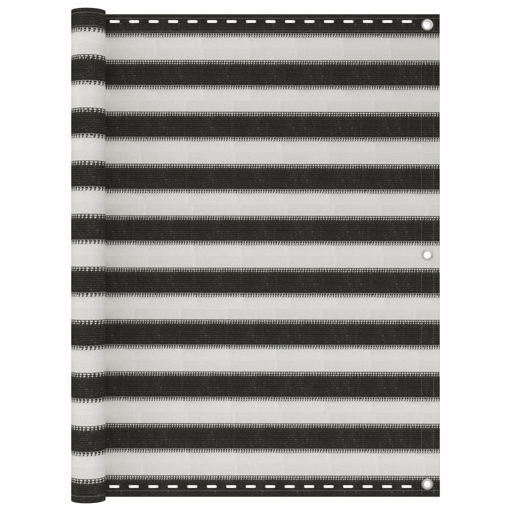 vidaXL Διαχωριστικό Βεράντας Ανθρακί και Λευκό 120 x 500 εκ. από HDPE