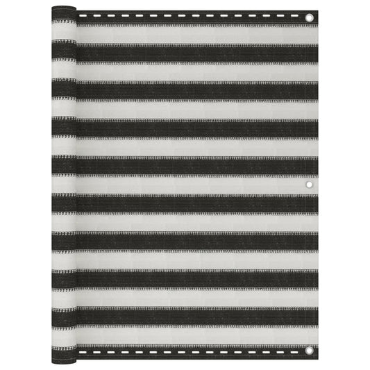 vidaXL Διαχωριστικό Βεράντας Ανθρακί και Λευκό 120 x 500 εκ. από HDPE