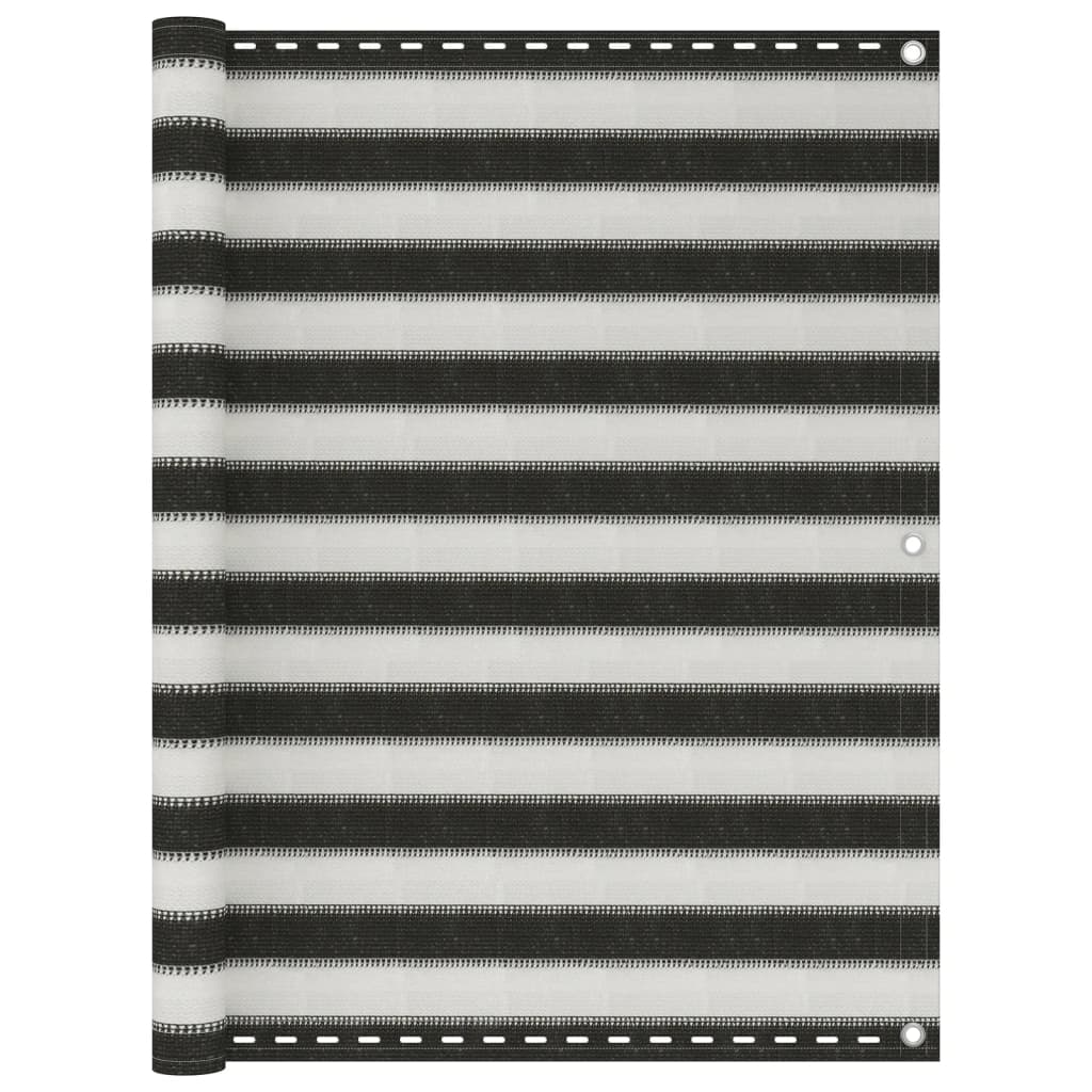 vidaXL Διαχωριστικό Βεράντας Ανθρακί και Λευκό 120 x 600 εκ. από HDPE