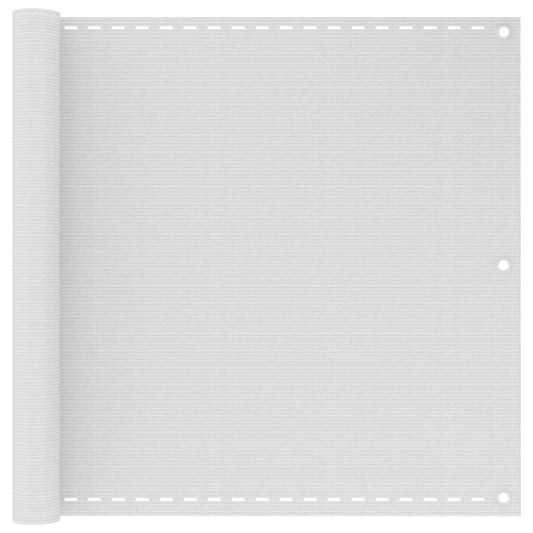 vidaXL Διαχωριστικό Βεράντας Λευκό 90 x 500 εκ. από HDPE