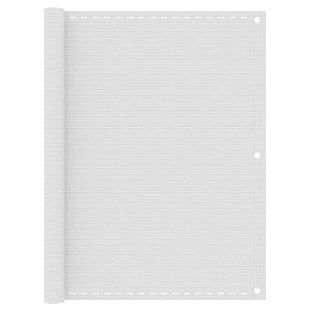 vidaXL Διαχωριστικό Βεράντας Λευκό 120 x 400 εκ. από HDPE