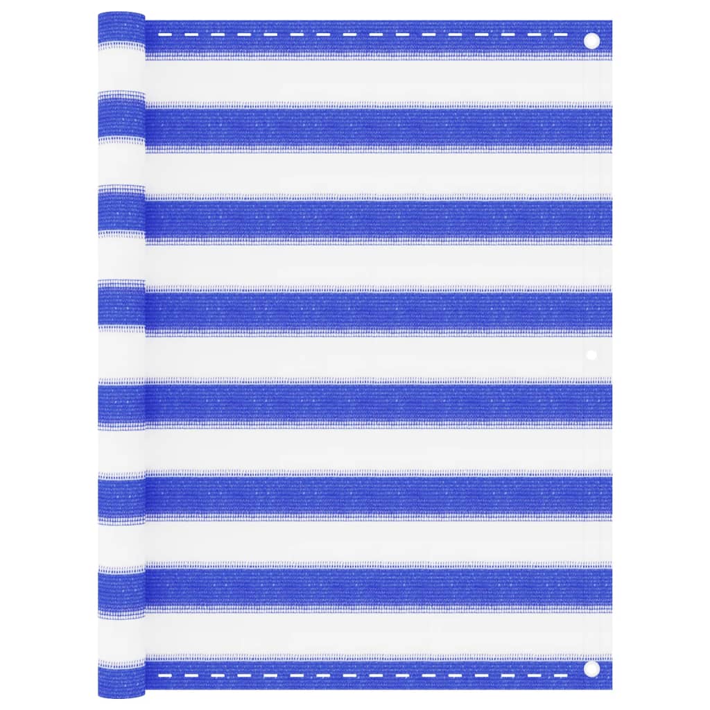 vidaXL Διαχωριστικό Βεράντας Μπλε / Λευκό 90x400 εκ. από HDPE