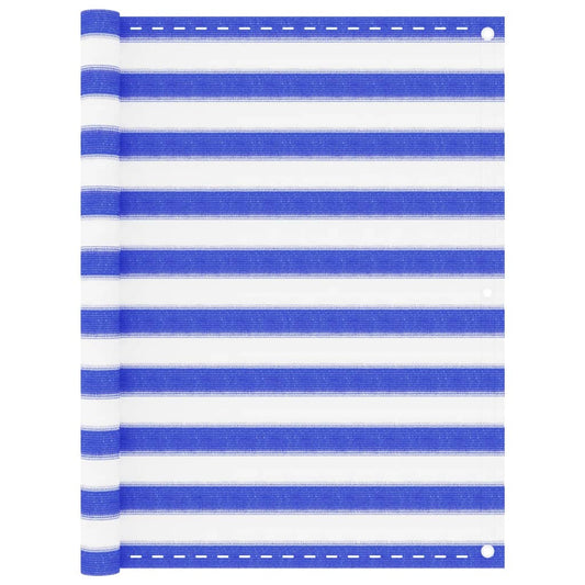 vidaXL Διαχωριστικό Βεράντας Μπλε / Λευκό 120x300 εκ. από HDPE