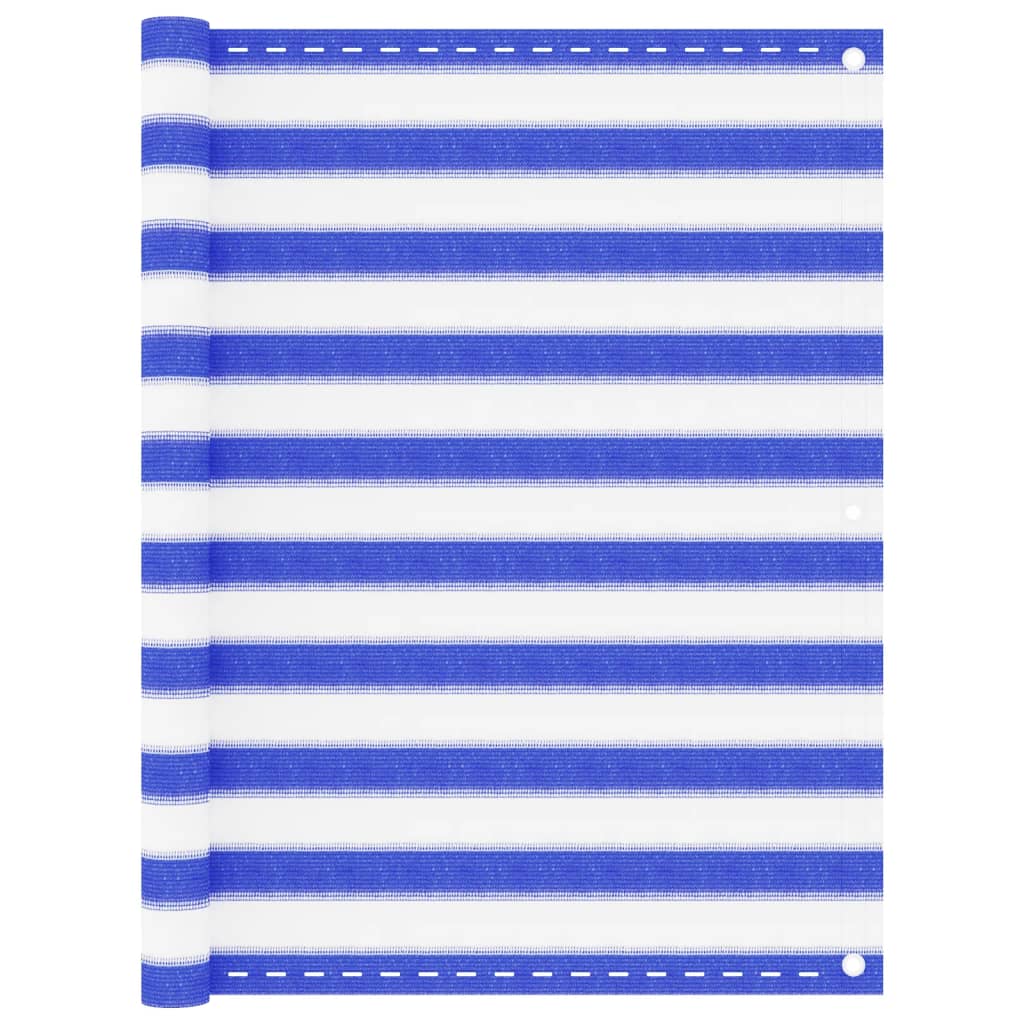 vidaXL Διαχωριστικό Βεράντας Μπλε / Λευκό 120 x 500 εκ. από HDPE