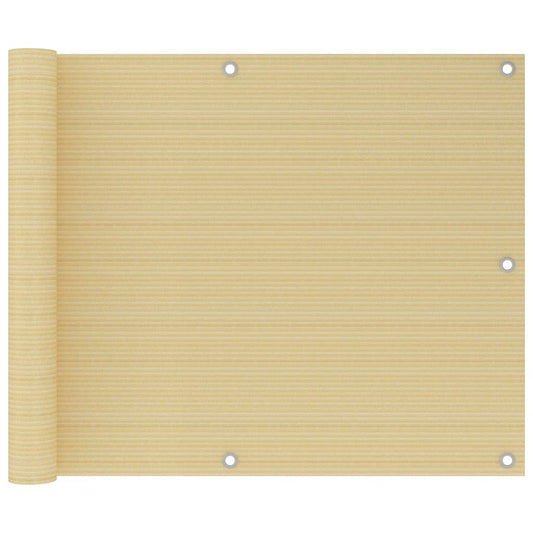 vidaXL Διαχωριστικό Βεράντας Μπεζ 75 x 300 εκ. από HDPE