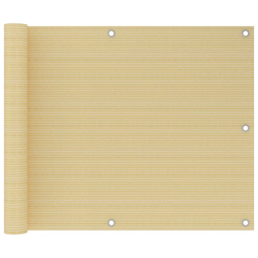 vidaXL Διαχωριστικό Βεράντας Μπεζ 75 x 500 εκ. από HDPE