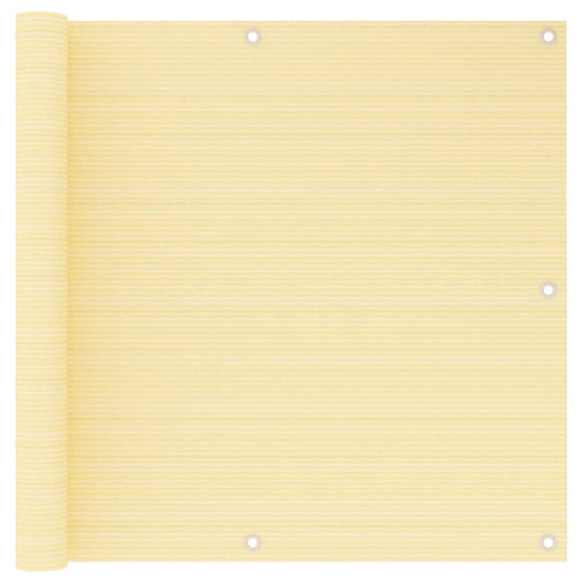 vidaXL Διαχωριστικό Βεράντας Μπεζ 90 x 600 εκ. από HDPE
