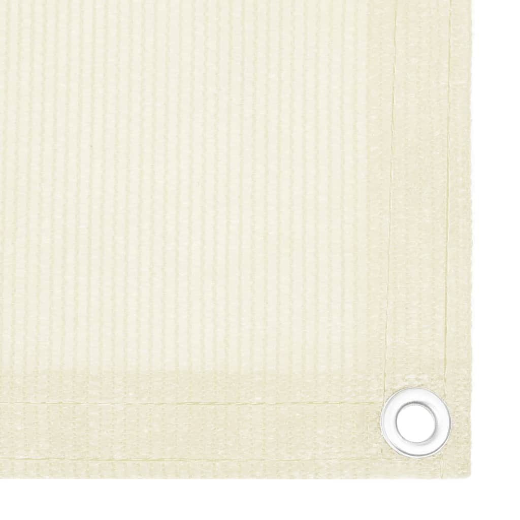 vidaXL Διαχωριστικό Βεράντας Κρεμ 75 x 300 εκ. από HDPE