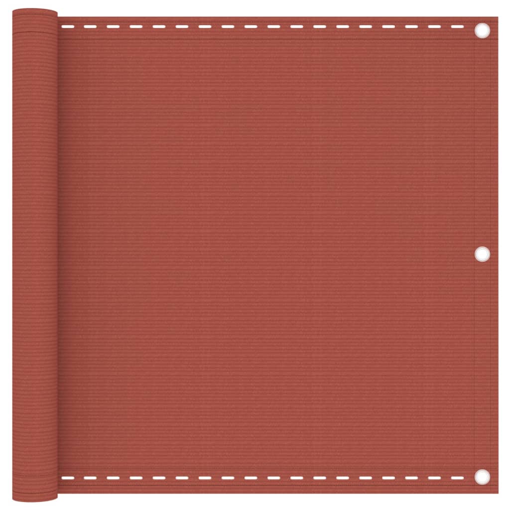 vidaXL Διαχωριστικό Βεράντας Τερακότα 90 x 500 εκ. από HDPE