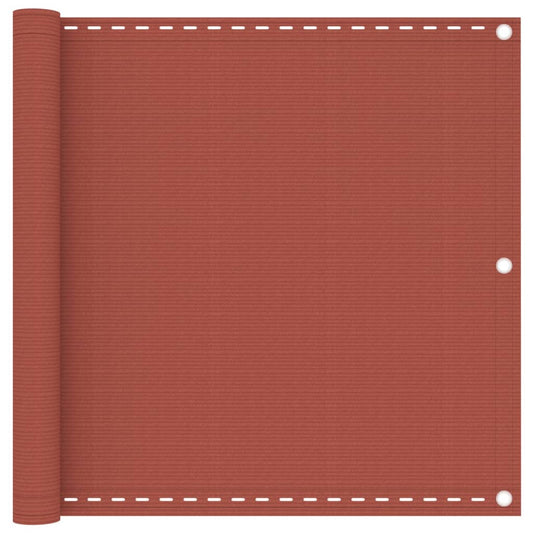 vidaXL Διαχωριστικό Βεράντας Τερακότα 90 x 500 εκ. από HDPE