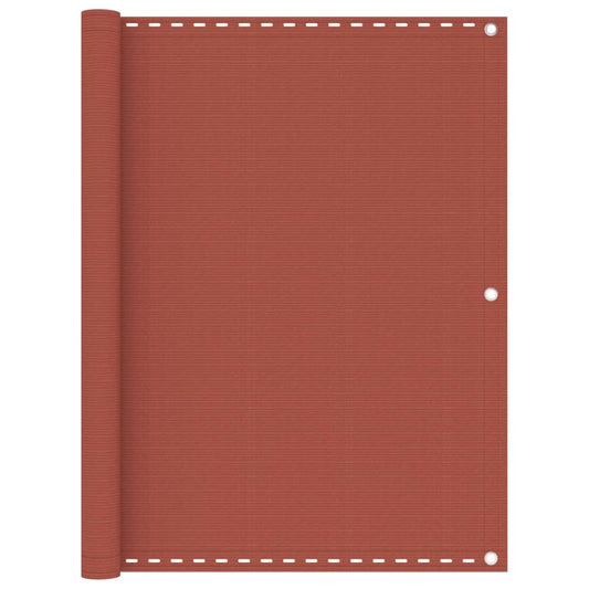 vidaXL Διαχωριστικό Βεράντας Τερακότα 120 x 600 εκ. από HDPE