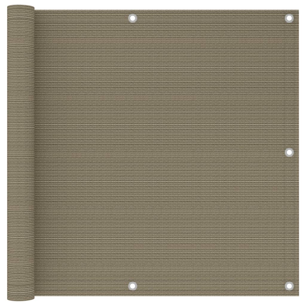vidaXL Διαχωριστικό Βεράντας Taupe 90 x 300 εκ. από HDPE