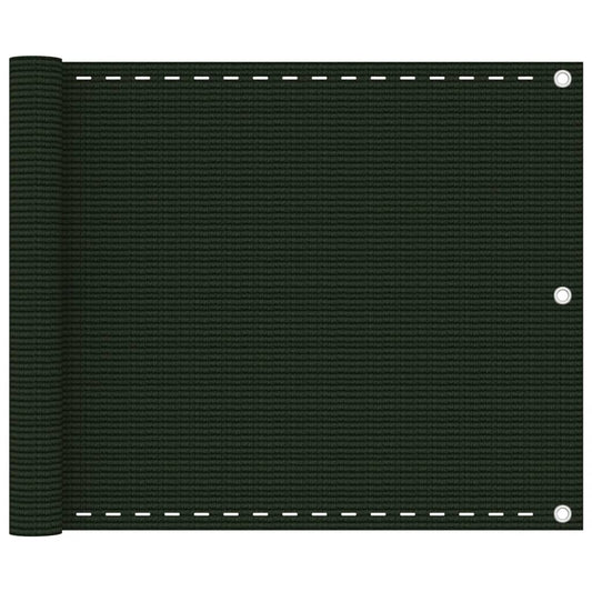 vidaXL Διαχωριστικό Βεράντας Σκούρο Πράσινο 75 x 300 εκ. από HDPE
