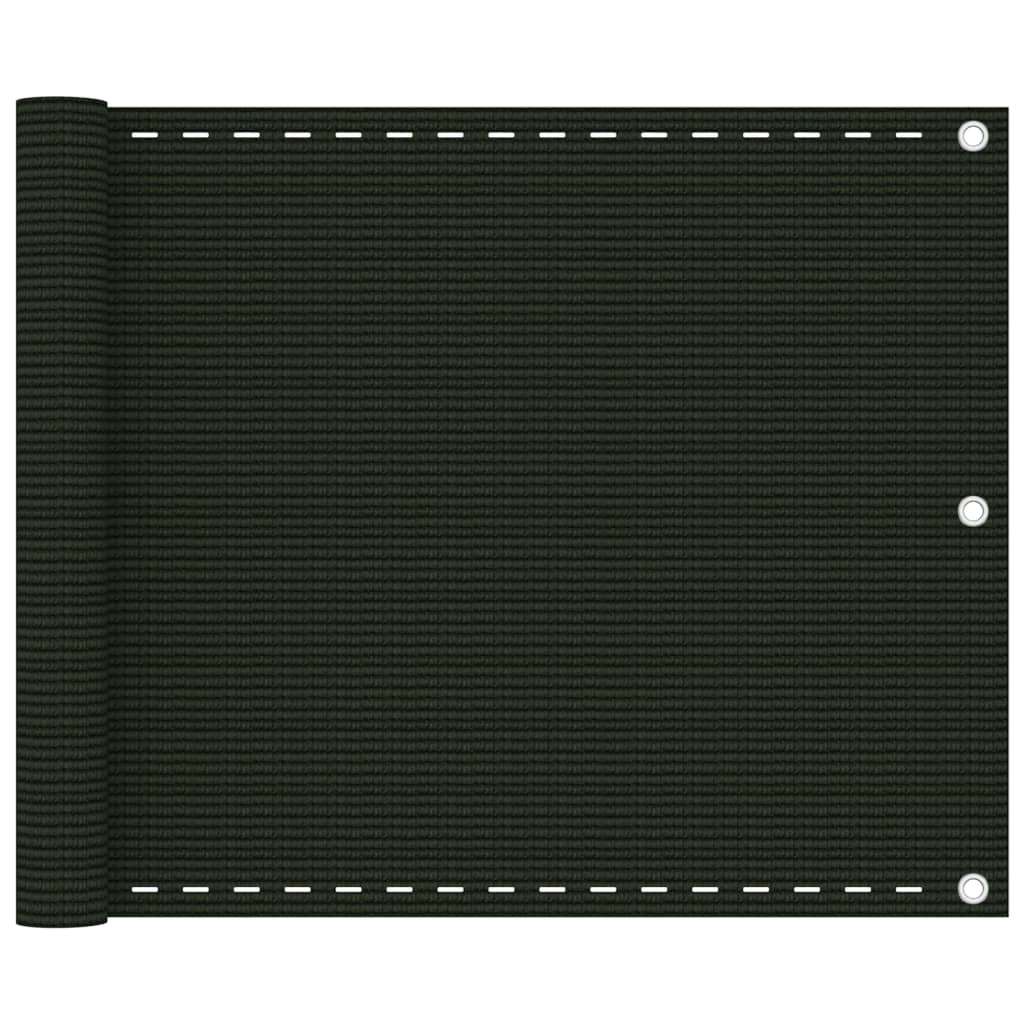 vidaXL Διαχωριστικό Βεράντας Σκούρο Πράσινο 75 x 400 εκ. από HDPE
