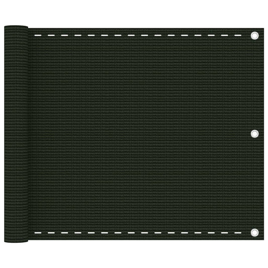 vidaXL Διαχωριστικό Βεράντας Σκούρο Πράσινο 75 x 400 εκ. από HDPE
