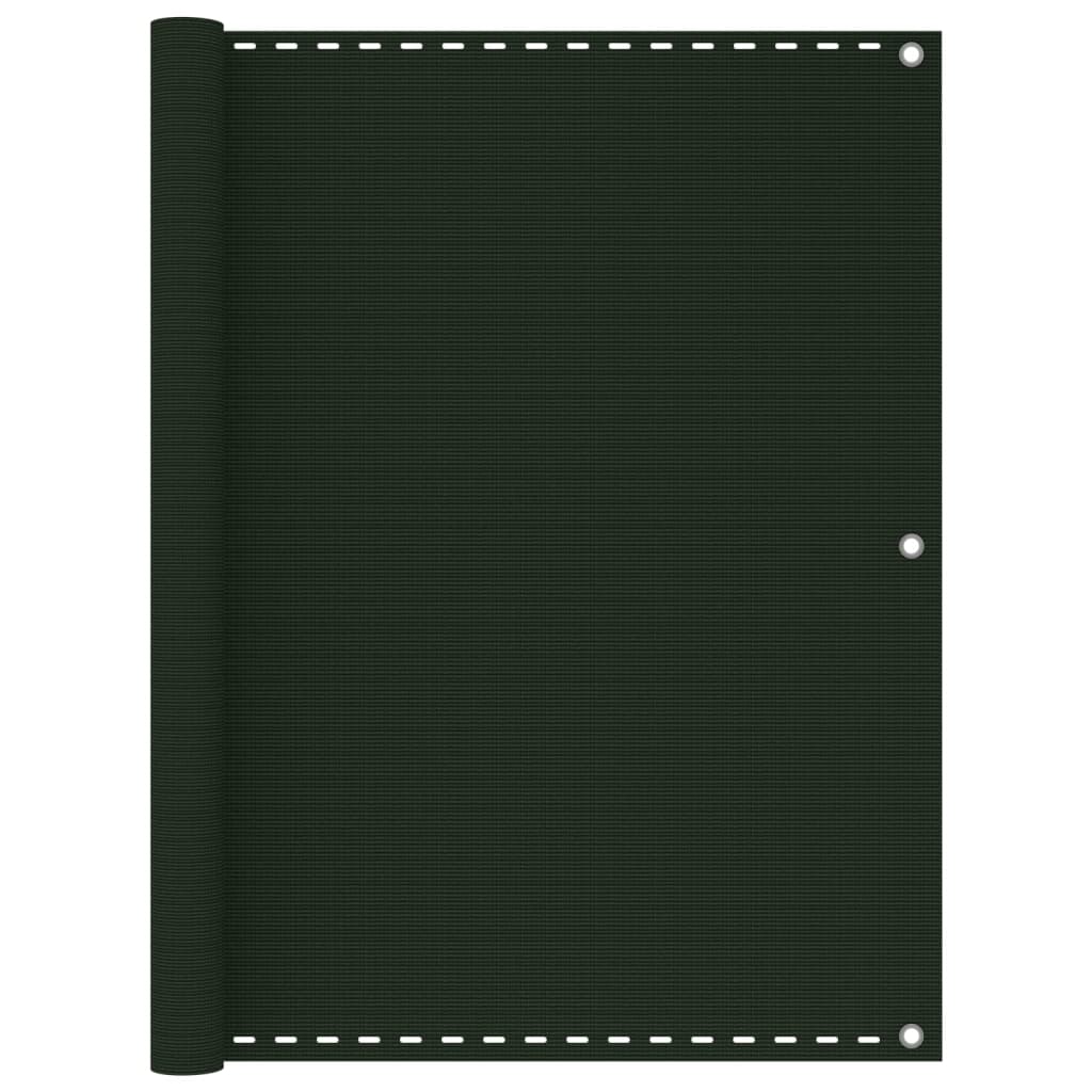 vidaXL Διαχωριστικό Βεράντας Σκούρο Πράσινο 120 x 300 εκ. από HDPE
