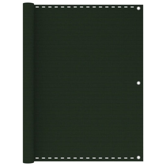 vidaXL Διαχωριστικό Βεράντας Σκούρο Πράσινο 120 x 400 εκ. από HDPE
