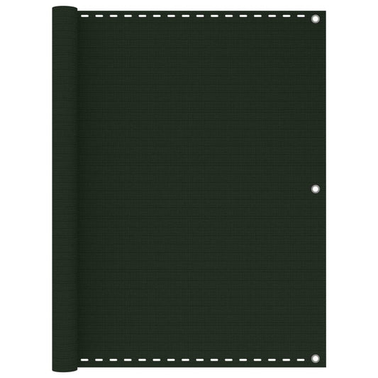 vidaXL Διαχωριστικό Βεράντας Σκούρο Πράσινο 120 x 500 εκ. από HDPE