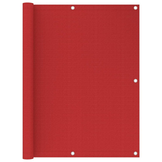 vidaXL Διαχωριστικό Βεράντας Κόκκινο 120 x 500 εκ. από HDPE