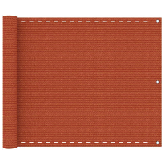 vidaXL Διαχωριστικό Βεράντας Πορτοκαλί 75 x 300 εκ. από HDPE