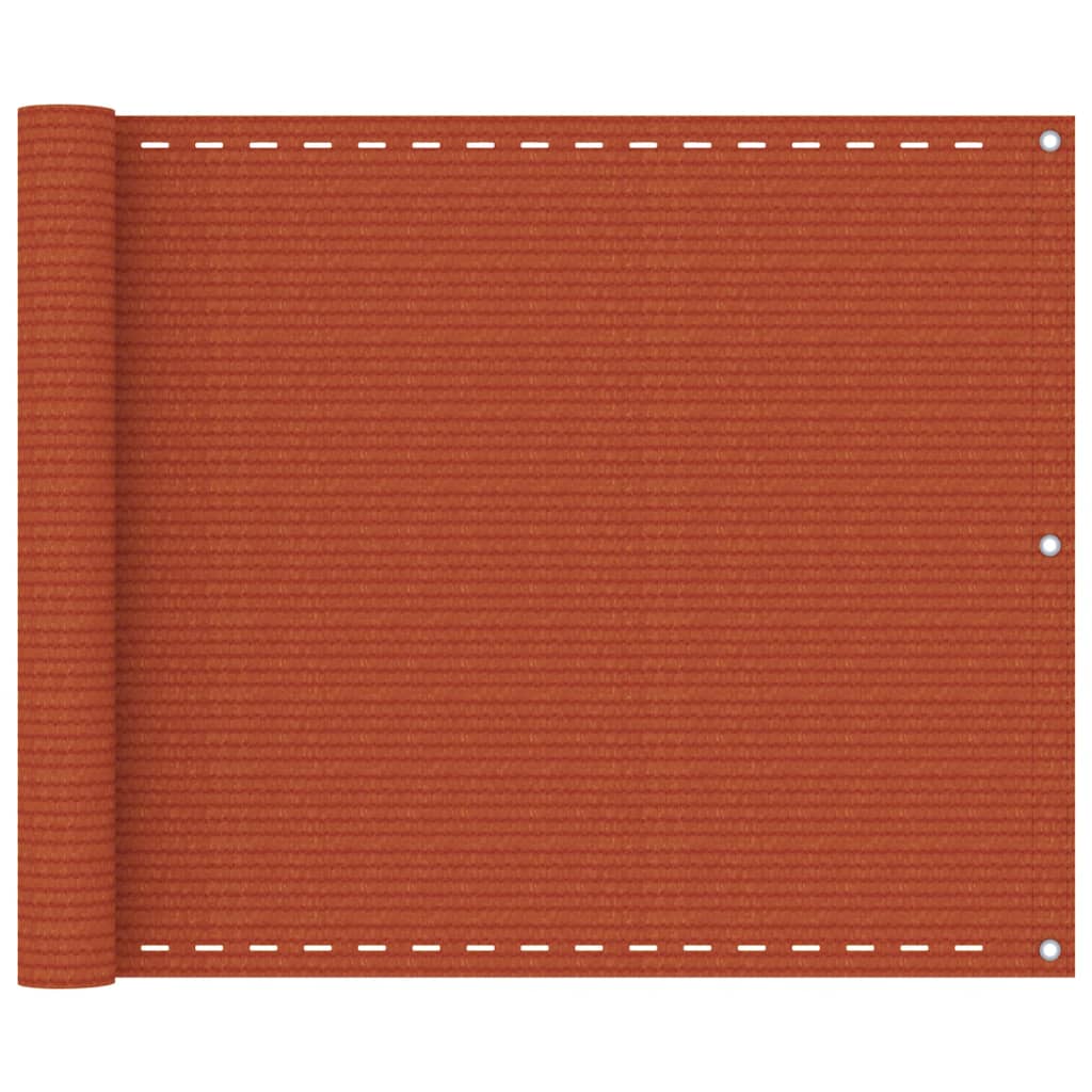 vidaXL Διαχωριστικό Βεράντας Πορτοκαλί 75 x 400 εκ. από HDPE