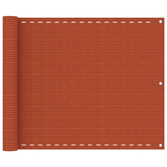 vidaXL Διαχωριστικό Βεράντας Πορτοκαλί 75 x 500 εκ. από HDPE