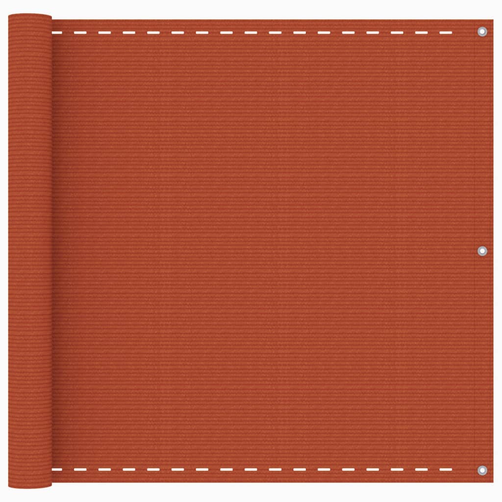 vidaXL Διαχωριστικό Βεράντας Πορτοκαλί 90 x 500 εκ. από HDPE