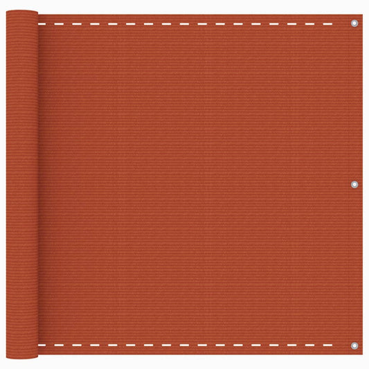 vidaXL Διαχωριστικό Βεράντας Πορτοκαλί 90 x 500 εκ. από HDPE