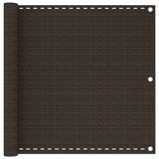 vidaXL Διαχωριστικό Βεράντας Καφέ 90 x 600 εκ. από HDPE