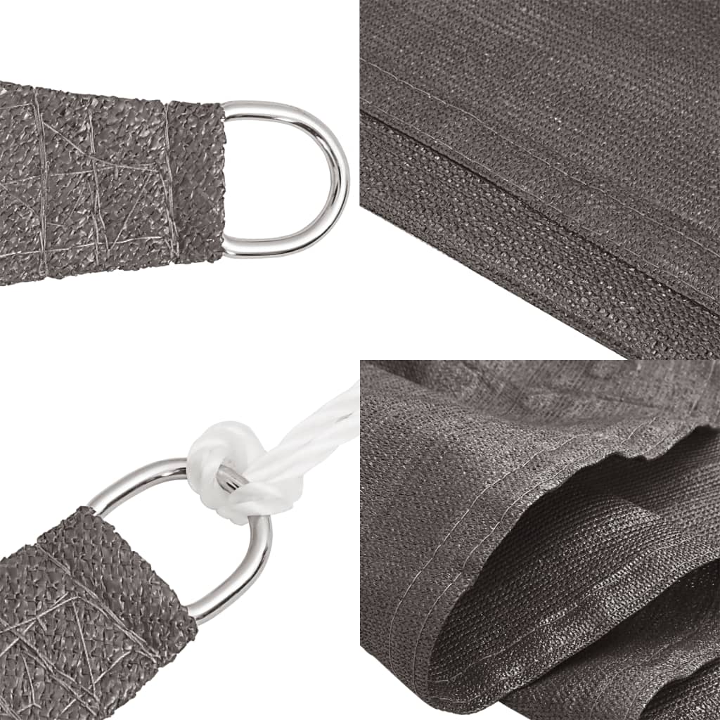 vidaXL Πανί Σκίασης Ανθρακί 4 x 4 x 4 μ. από HDPE 160 γρ/μ²