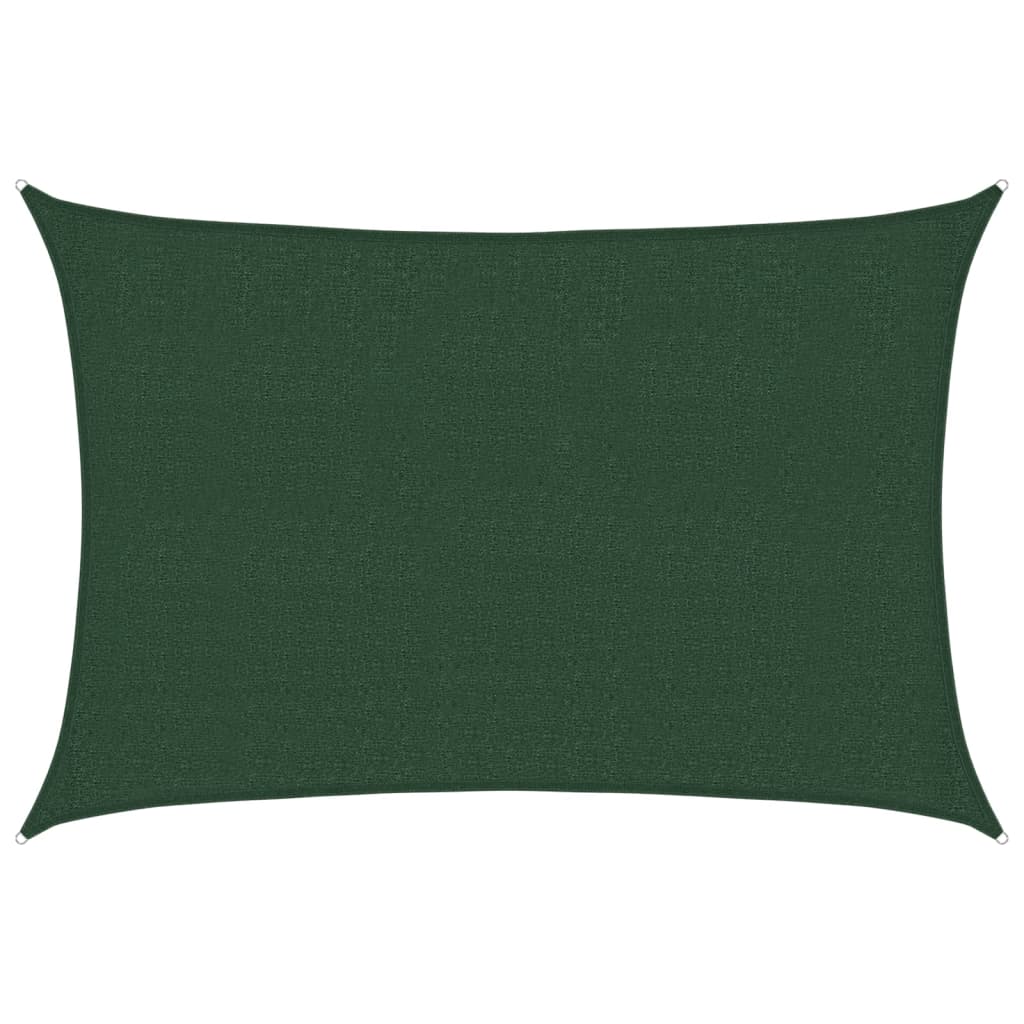 vidaXL Πανί Σκίασης Σκούρο Πράσινο 2,5 x 3,5 μ. από HDPE 160 γρ./μ²