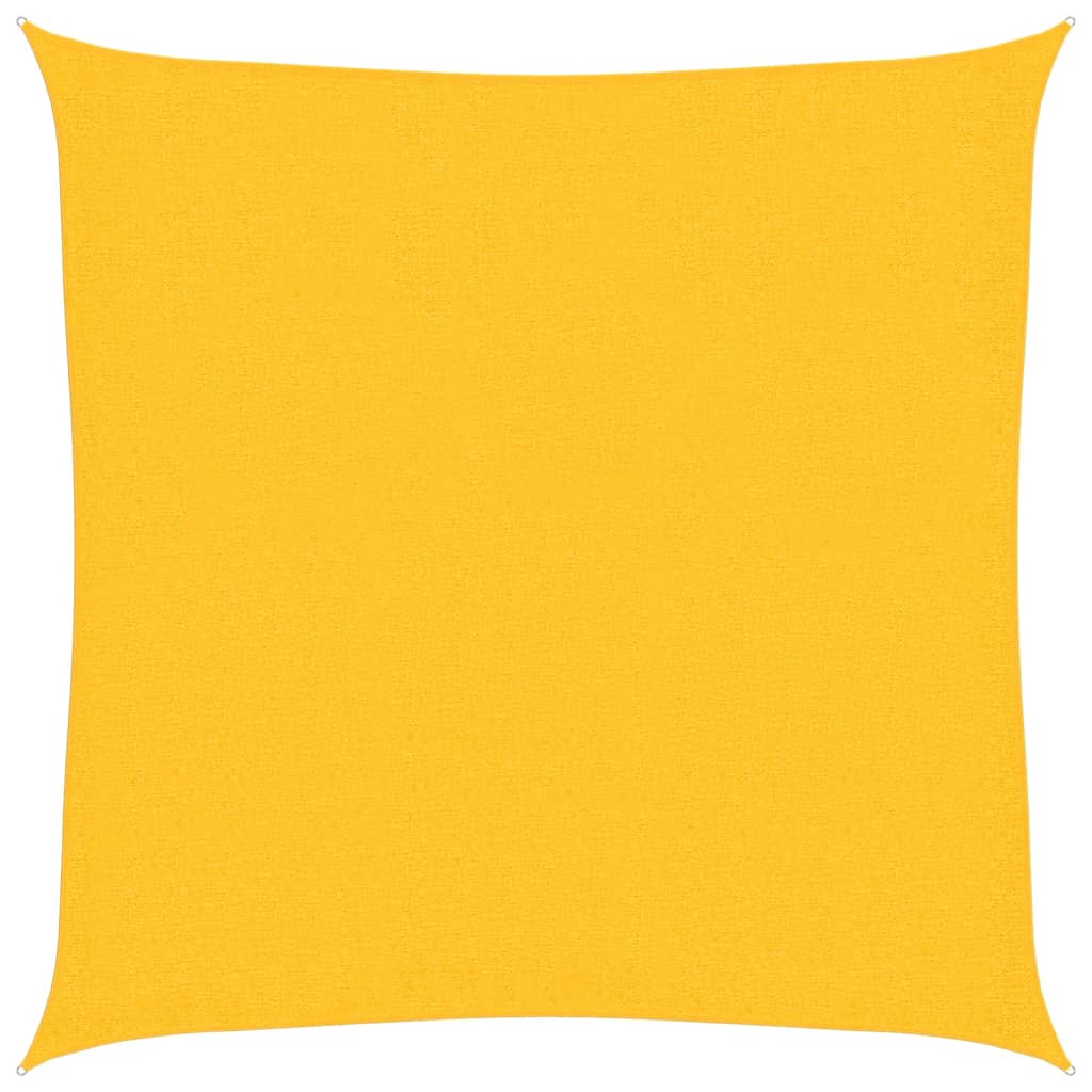 vidaXL Πανί Σκίασης Κίτρινο 2,5 x 2,5 μ. από HDPE 160 γρ./μ²