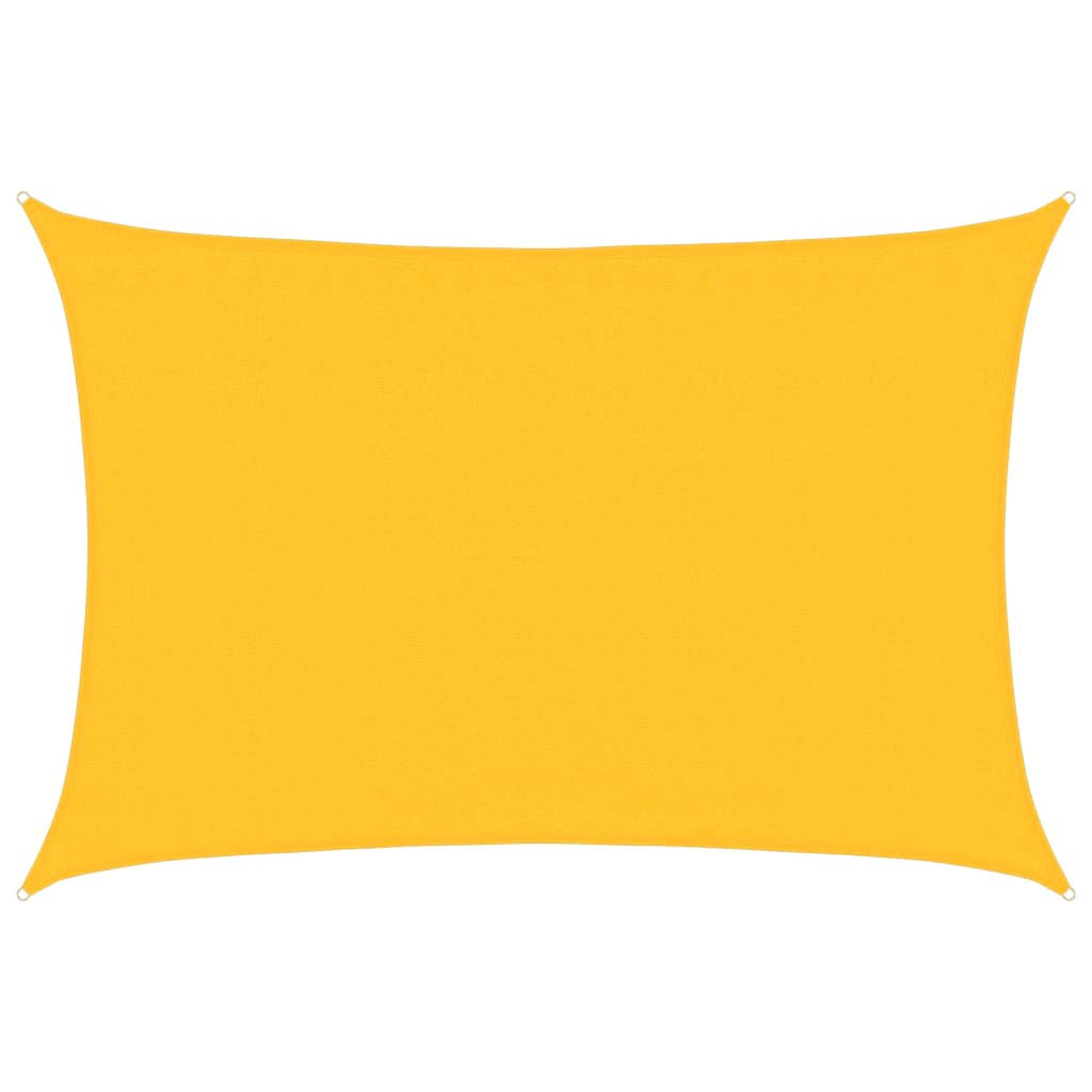 vidaXL Πανί Σκίασης Ορθογώνιο Κίτρινο 3,5x4,5 μ. από HDPE 160 γρ/μ²