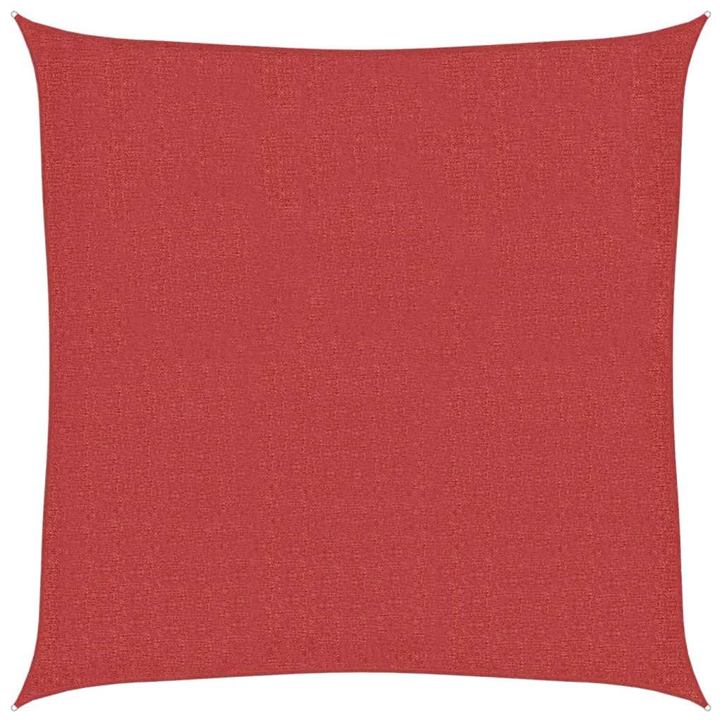 vidaXL Πανί Σκίασης Κόκκινο 3,6 x 3,6 μ. από HDPE 160 γρ./μ²