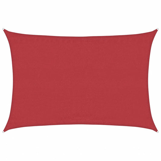 vidaXL Πανί Σκίασης Κόκκινο 3,5 x 5 μ. από HDPE 160 γρ/μ²
