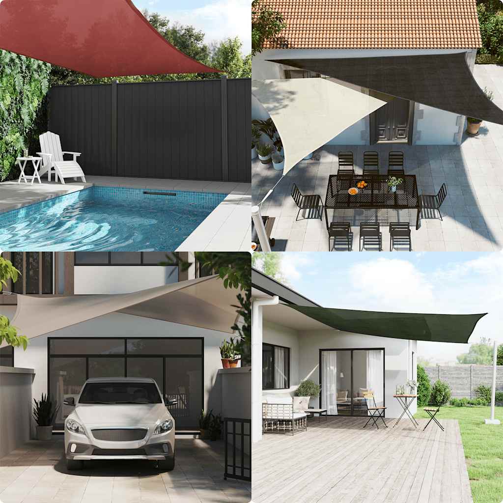 vidaXL Πανί Σκίασης Κόκκινο 4 x 4 x 4 μ. από HDPE 160 γρ./μ²