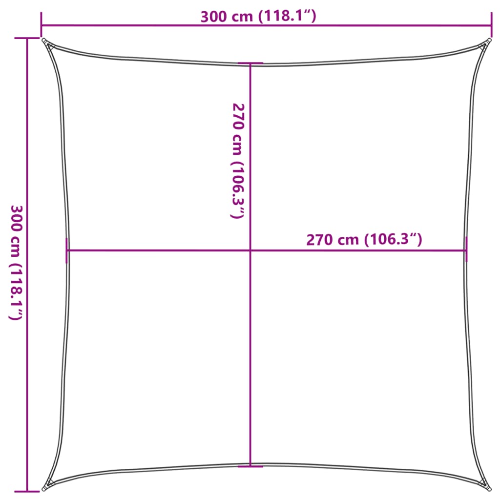 vidaXL Πανί Σκίασης Πορτοκαλί 3 x 3 μ. 160 γρ./μ² από HDPE