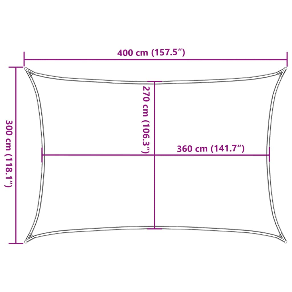 vidaXL Πανί Σκίασης Πορτοκαλί 3x4 μ. 160 γρ./μ² από HDPE