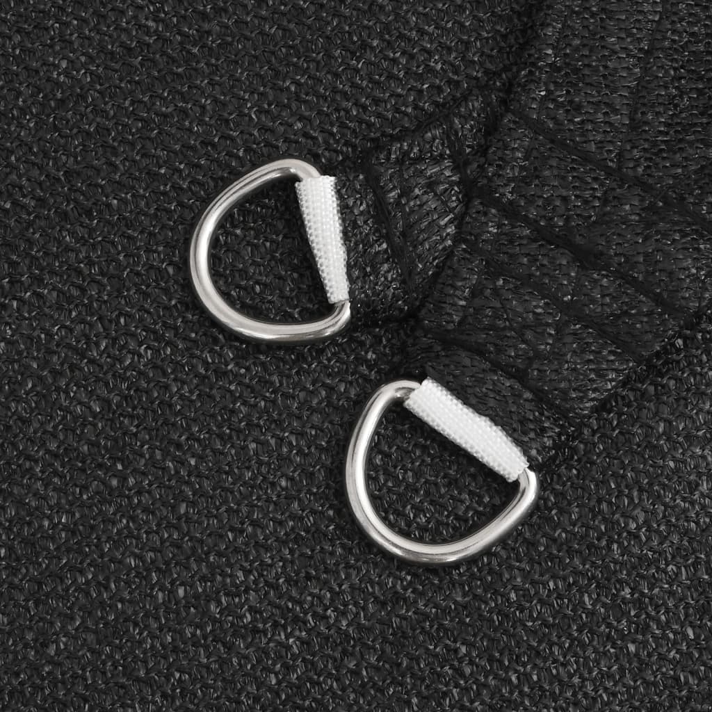 vidaXL Πανί Σκίασης Μαύρο 5 x 5 μ. από HDPE 160 γρ./μ²