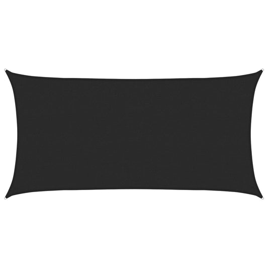 vidaXL Πανί Σκίασης Μαύρο 2,5 x 4,5 μ. από HDPE 160 γρ./μ²