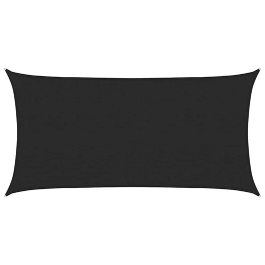 vidaXL Πανί Σκίασης Μαύρο 2,5 x 5 μ. από HDPE 160 γρ./μ²
