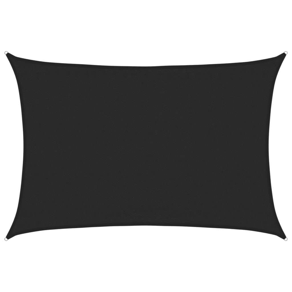 vidaXL Πανί Σκίασης Μαύρο 3,5 x 4,5 μ. από HDPE 160 γρ./μ²
