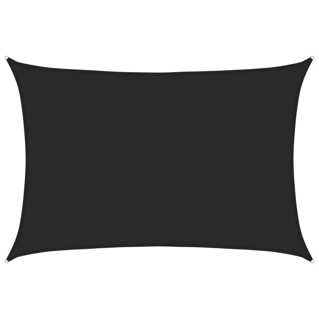 vidaXL Πανί Σκίασης Μαύρο 3,5 x 5 μ. από HDPE 160 γρ./μ²