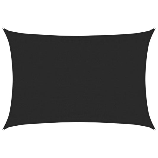 vidaXL Πανί Σκίασης Μαύρο 3,5 x 5 μ. από HDPE 160 γρ./μ²