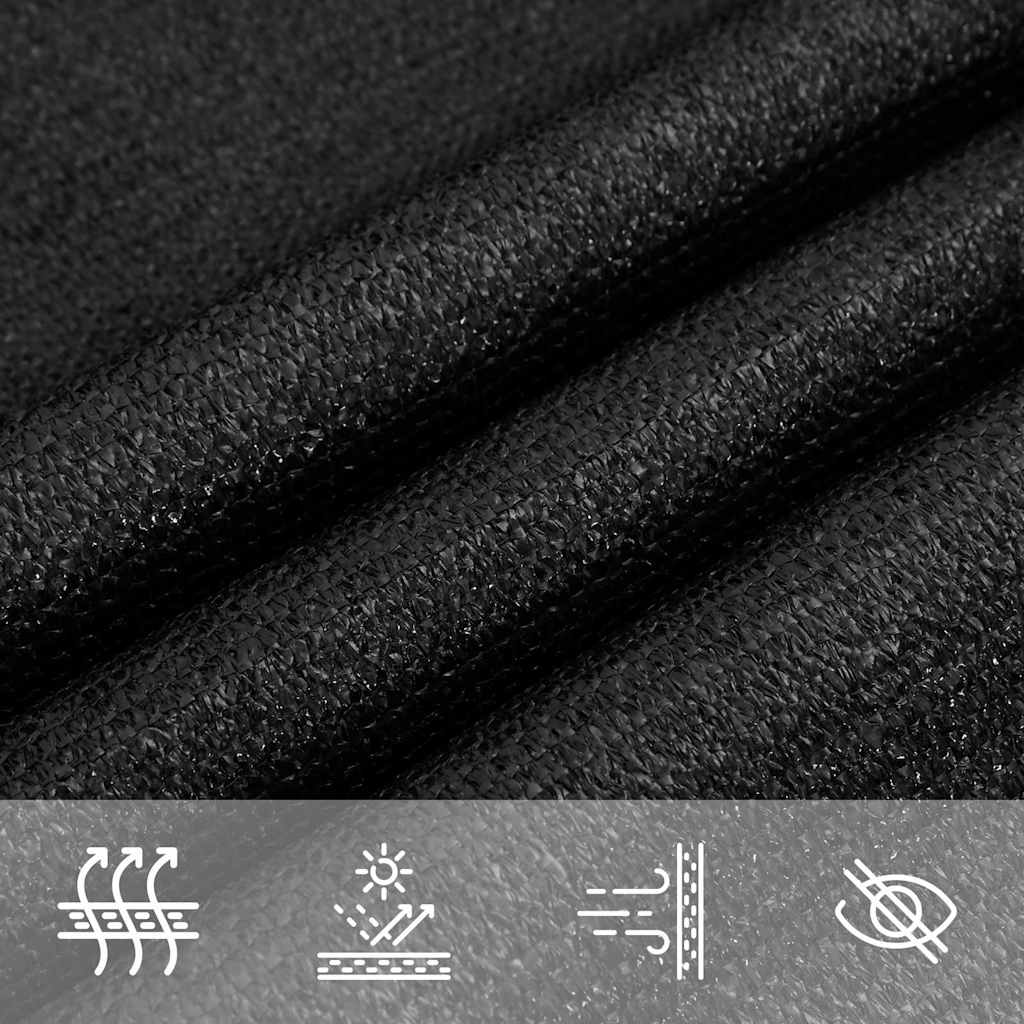 vidaXL Πανί Σκίασης Ορθογώνιο Μαύρο 6x8 μ. HDPE 160 γρ./μ²
