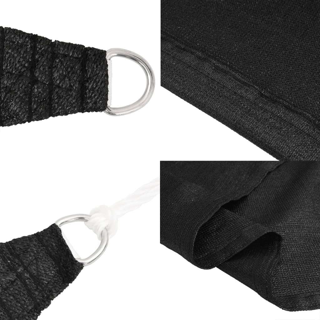 vidaXL Πανί Σκίασης Μαύρο 2,5 x 2,5 x 3,5 μ. από HDPE 160 γρ/μ²