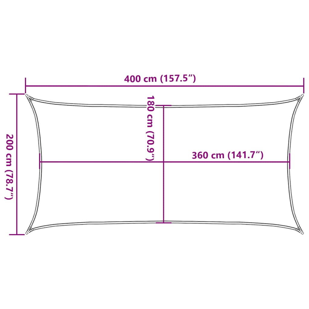 vidaXL Πανί Σκίασης Καφέ 2 x 4 μ. από HDPE 160 γρ./μ²