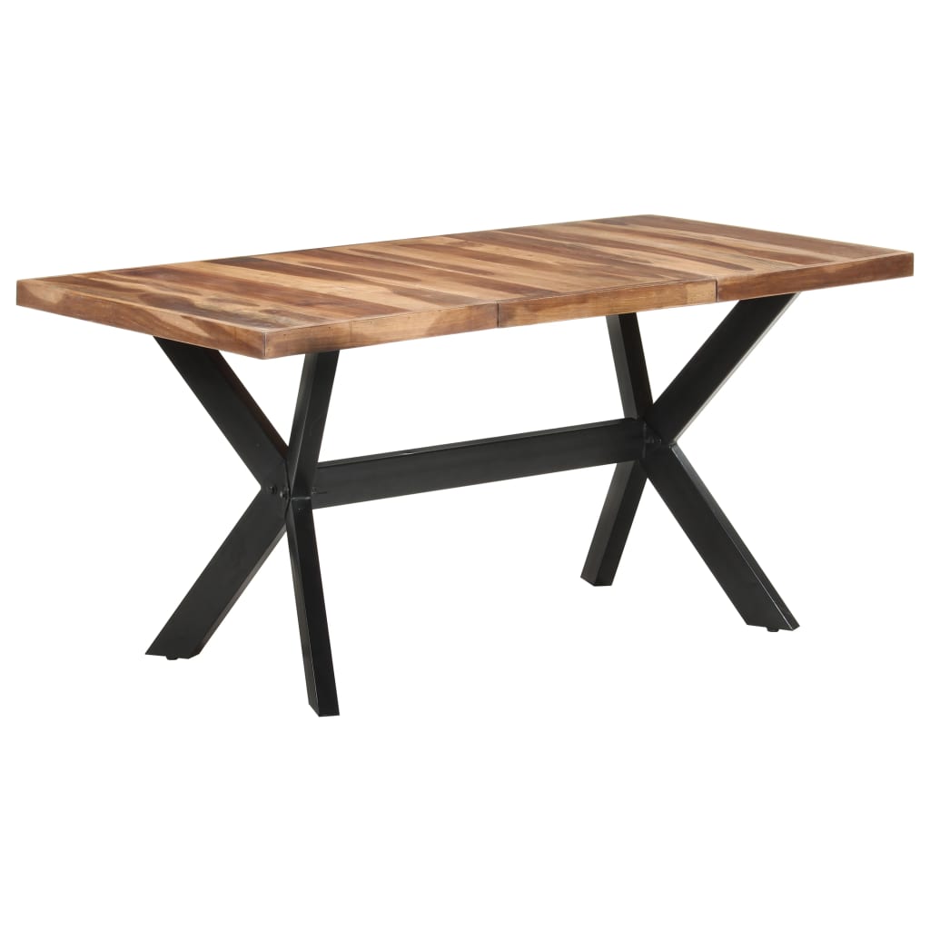 vidaXL Τραπεζαρία 160 x 80 x 75 εκ. Μασίφ Ξύλο & Μελί Φινίρισμα