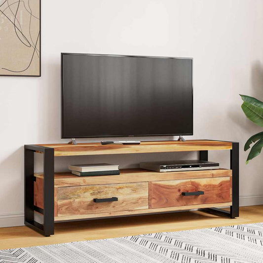 vidaXL Έπιπλο Τηλεόρασης 120x35x45 εκ Μασίφ Ξύλο με Φινίρισμα Sheesham